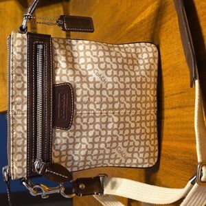 Coach Penelope Opt Art Signature "C" coated canvas swingback/crossbody bag